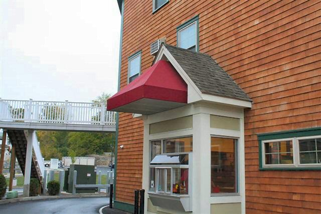 Hip gable over drive thru window